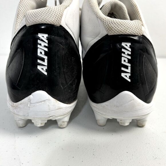 Nike Alpha Strike 3/4 Dual Pull Football Cleats Black & White Performance Sports - Picture 3 of 11